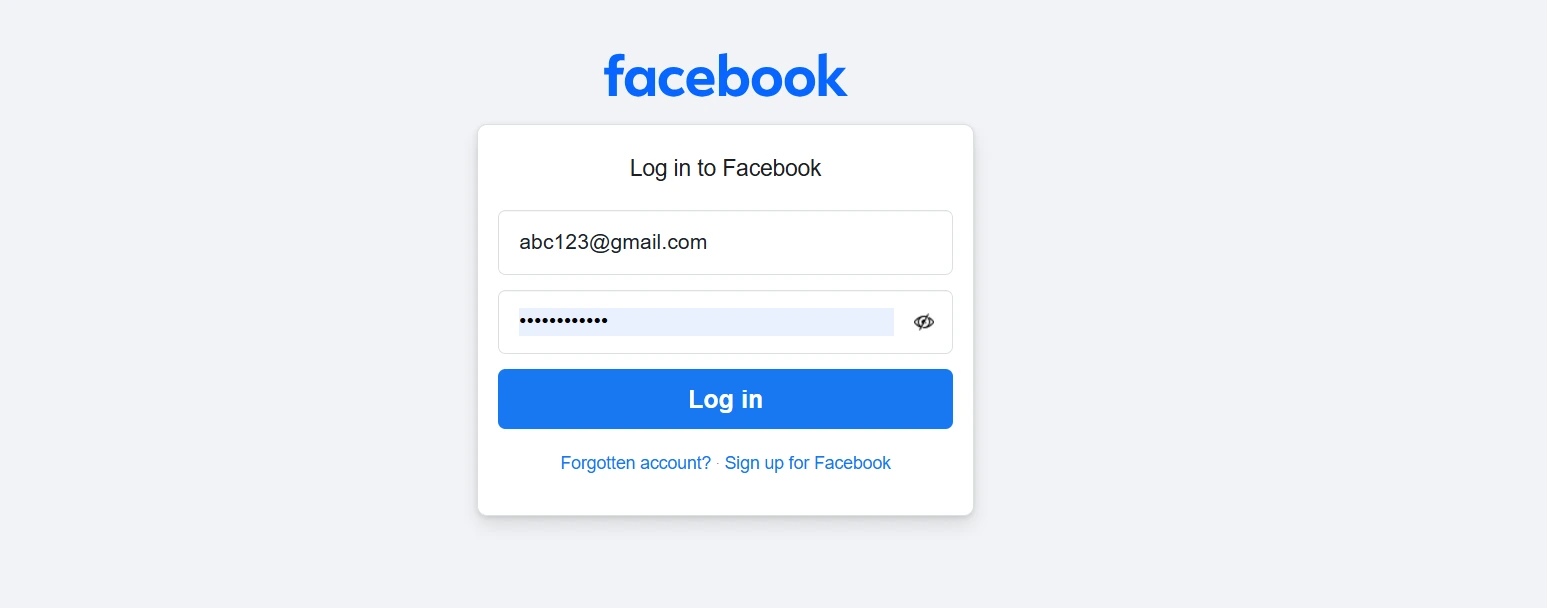 Facebook Login